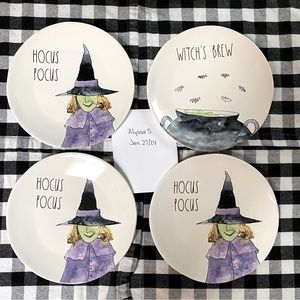 4  Rae Dunn side plates HOCUS POCUS